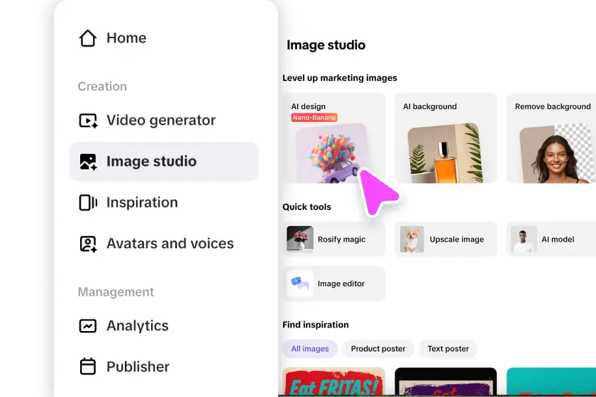 Open the AI design tool