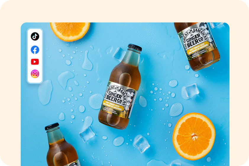 Social media visual creation in CapCut's AI design tool