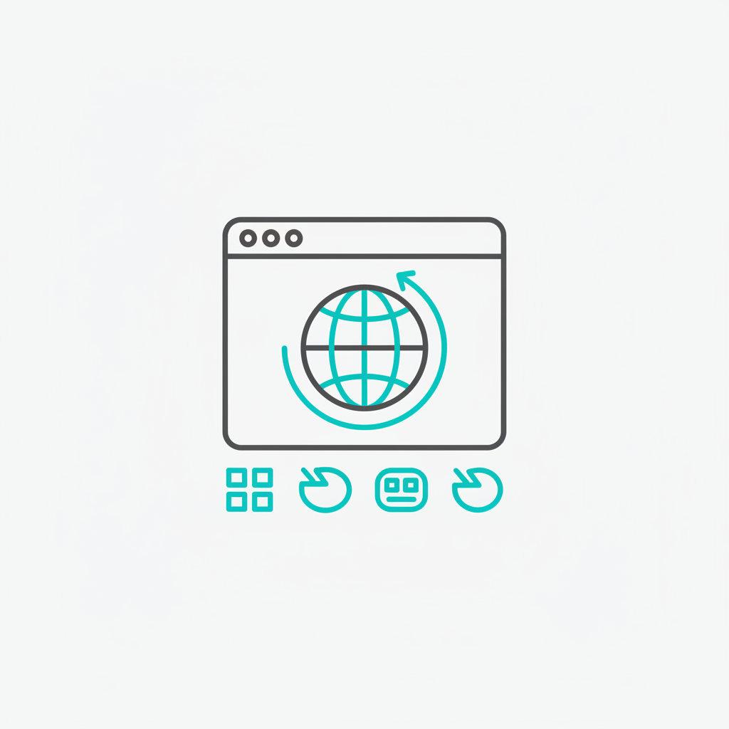 Browser/scene icon symbolizing background replacement