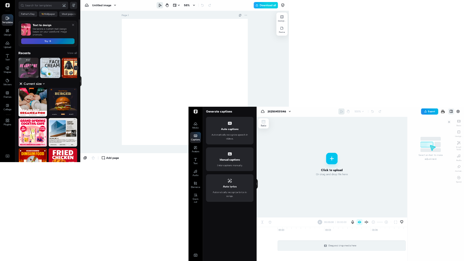 Comprehensive video and image editors