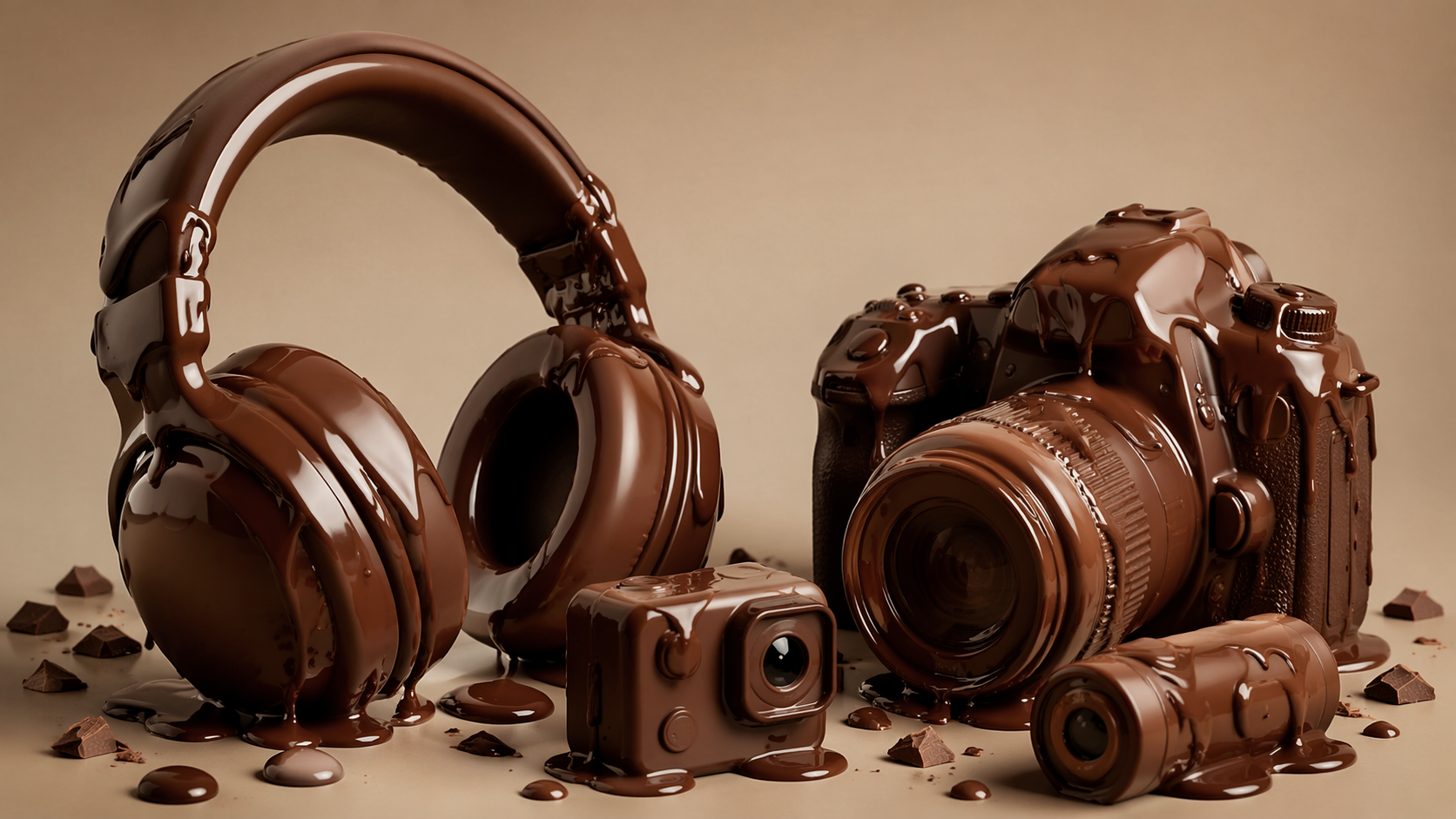 Dreamina AI chocolate filter prompt halimbawa 6: Marangyang Chocolate Scene