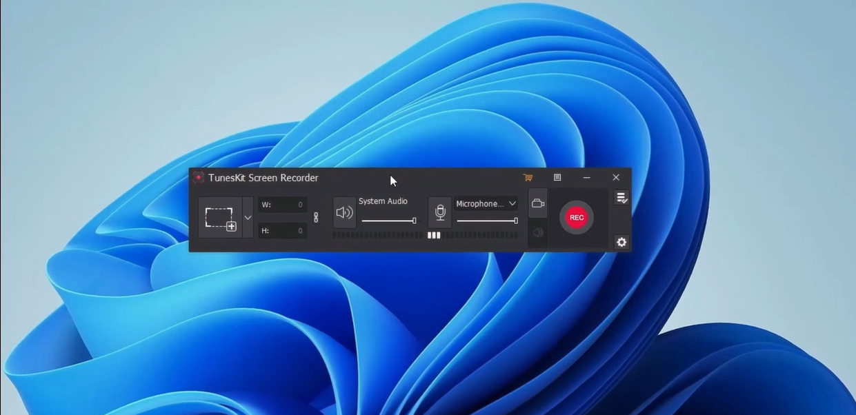 Launching the TunesKit screen recorder