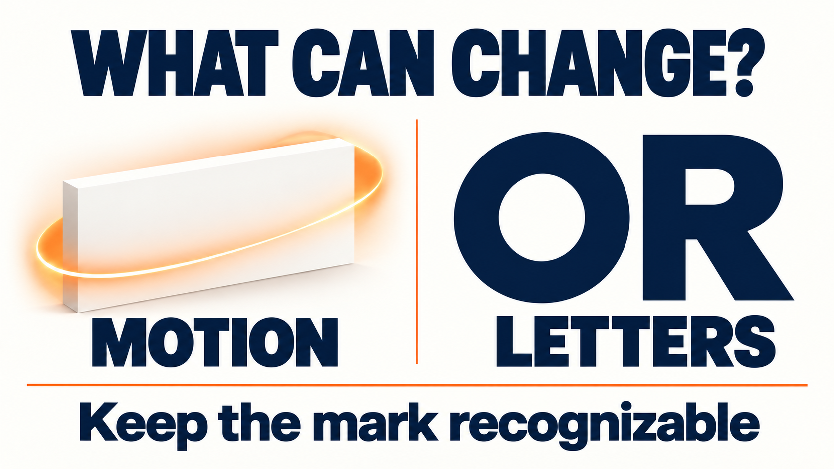 Method illustration separates changing light and motion from keeping letter shapes