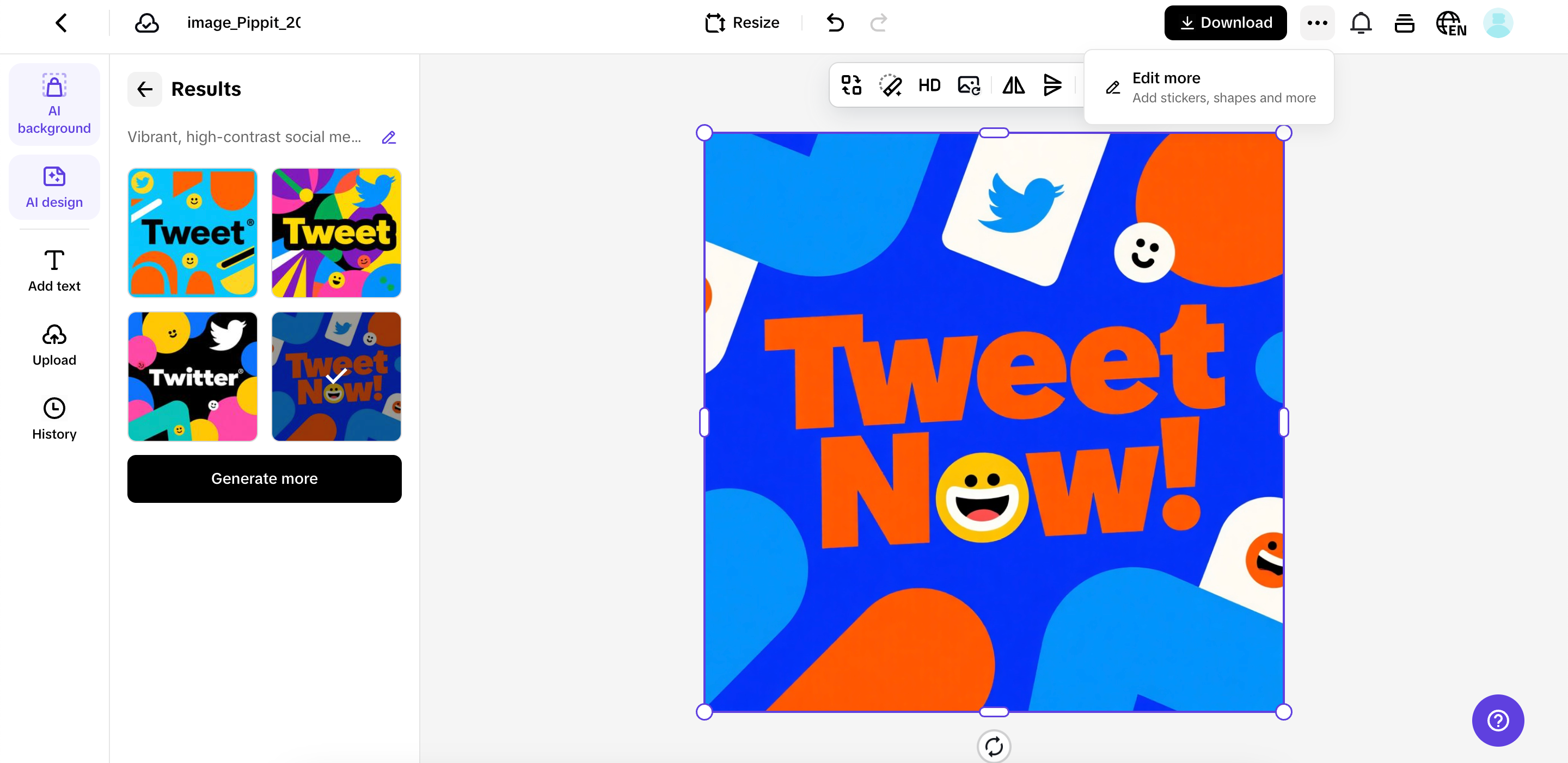 Access AI design and generate