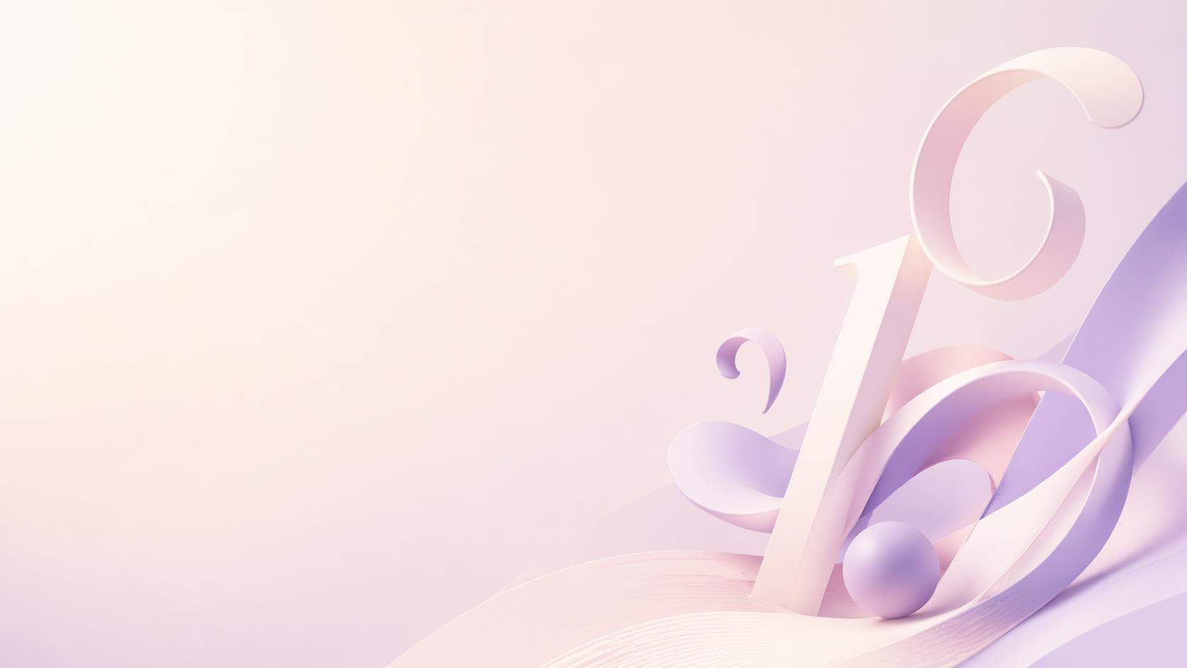 Clean minimal 16:9 Dreamina Instagram trending font hero background with abstract typography glyphs