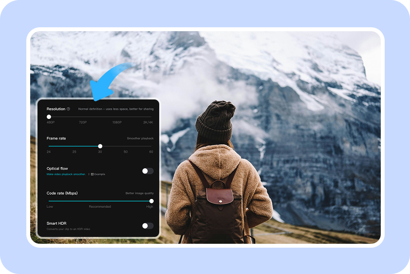 High-resolution exports