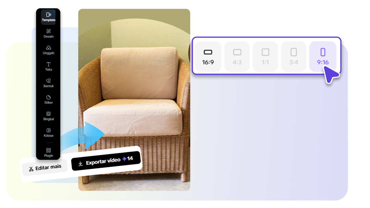 Klik "Resize", Pippit otomatis sesuaikan ukuran gambar Instagram