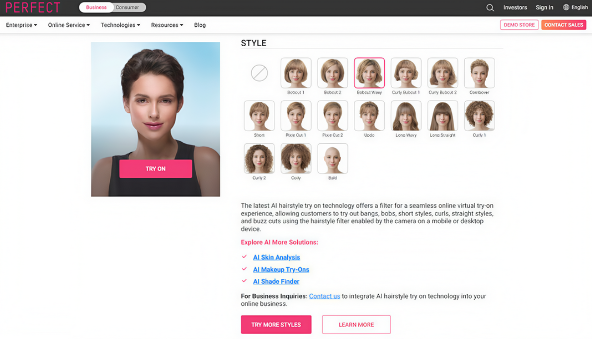 Interface Perfectcorp