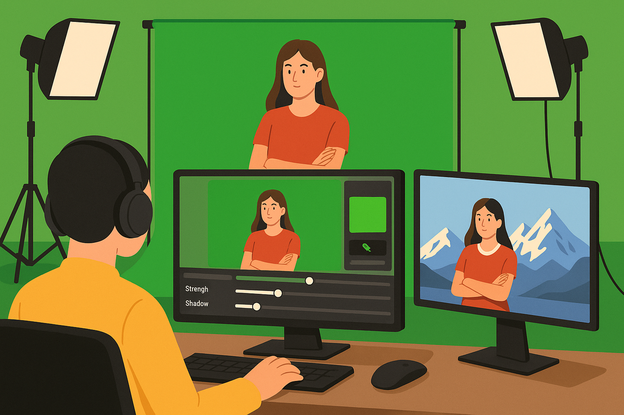 Get pro in video green screen effect