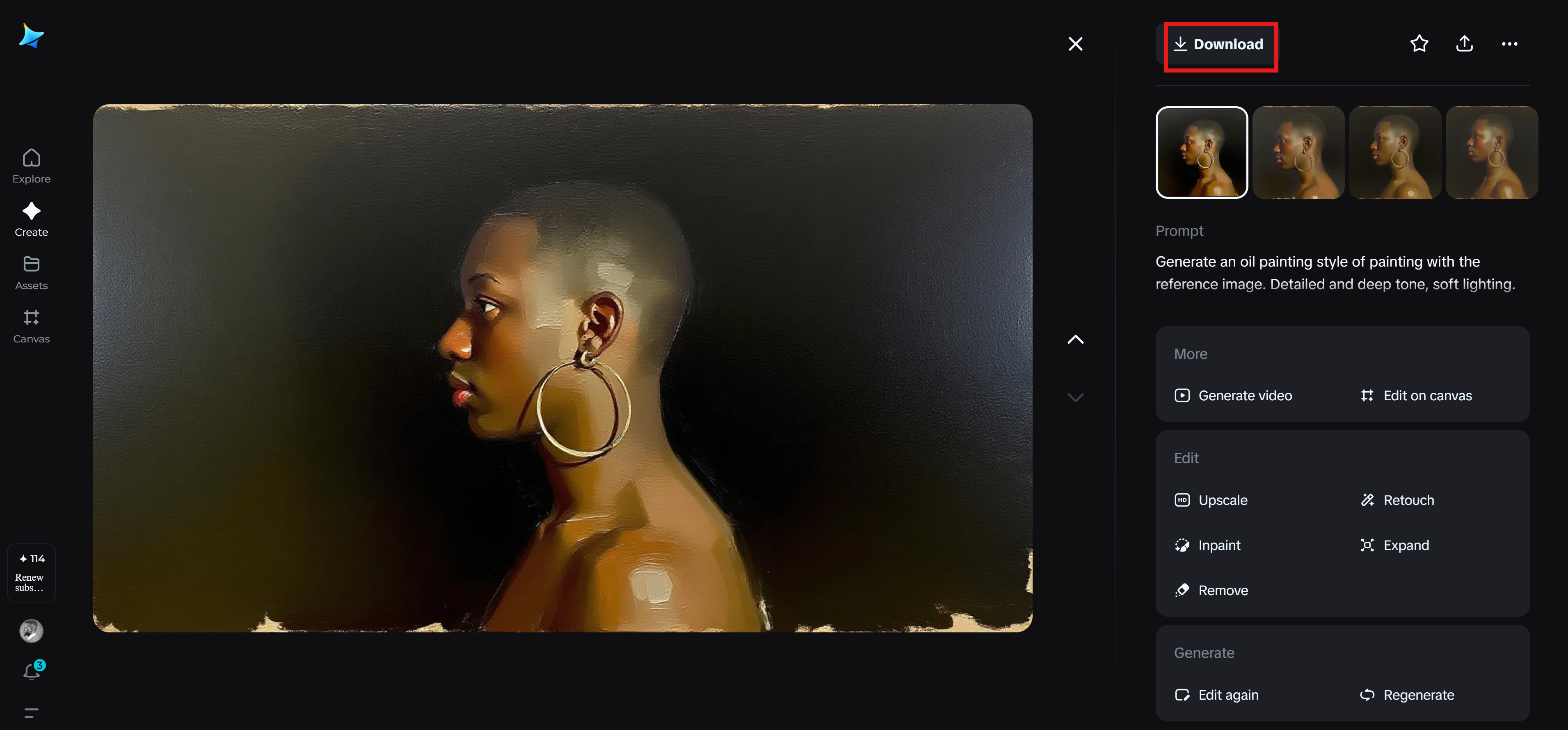 Dreamina AI turn photo into painting