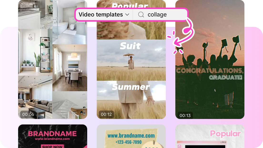 Turn cherished moments into a video collage easily