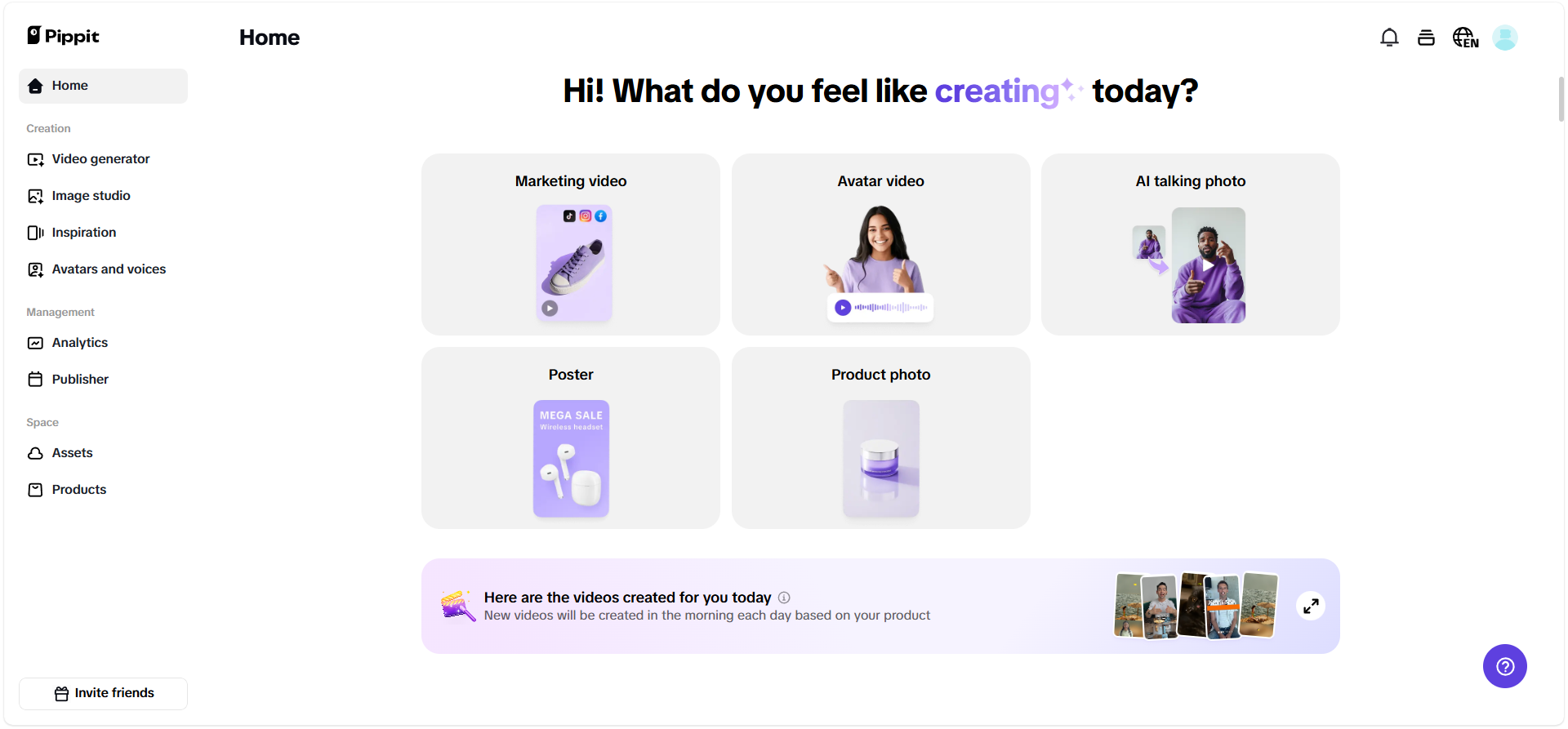 Serbisyo sa video marketing ng Pippit