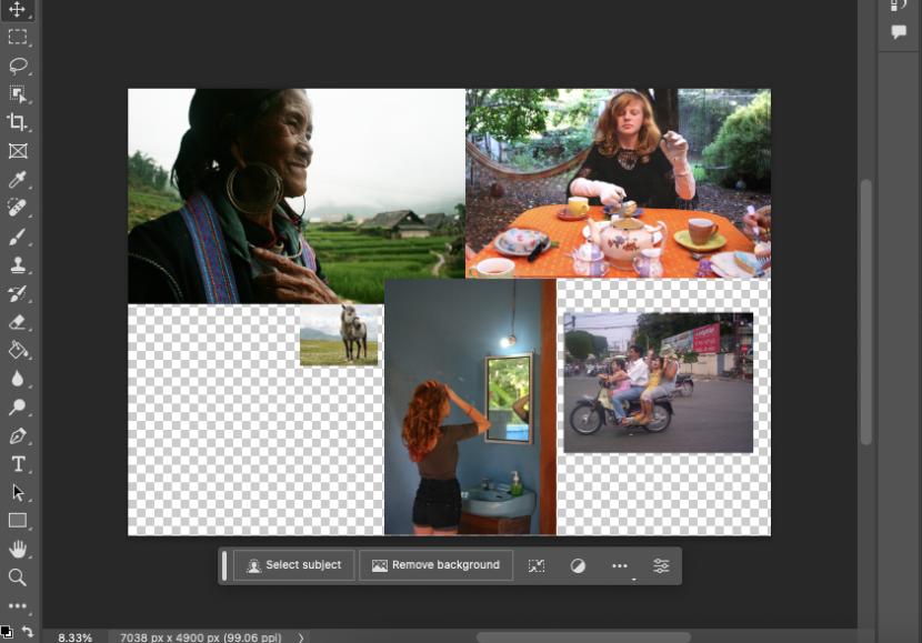 Stitching pictures in Photoshop in simple steps