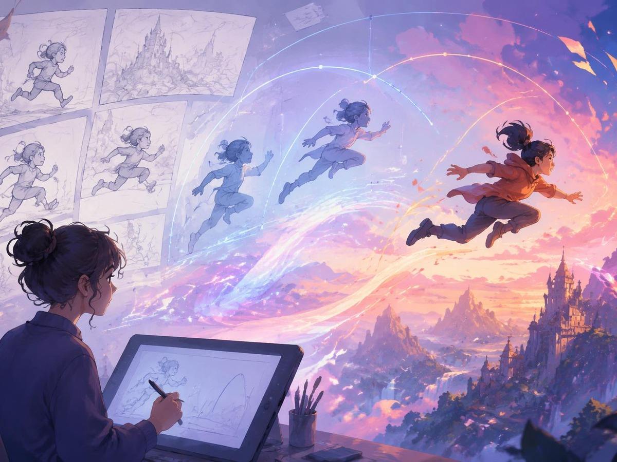 illustration motion transfer AI prompt cover 3 in 4:3