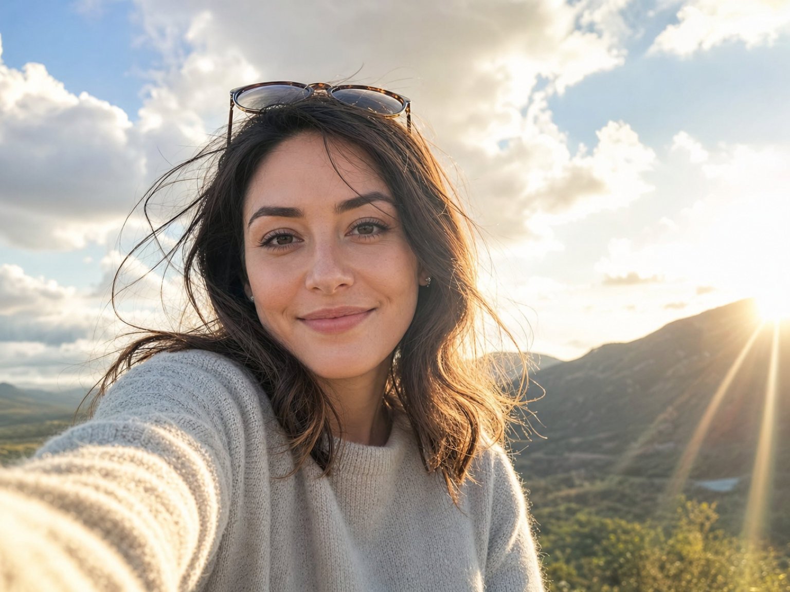 Golden cloud portrait