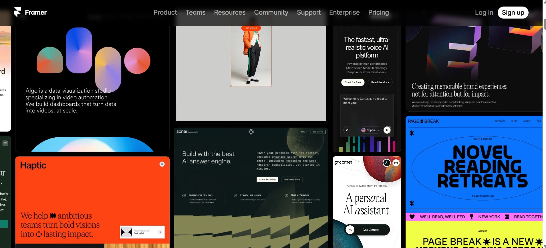 Framer AI web design generator
