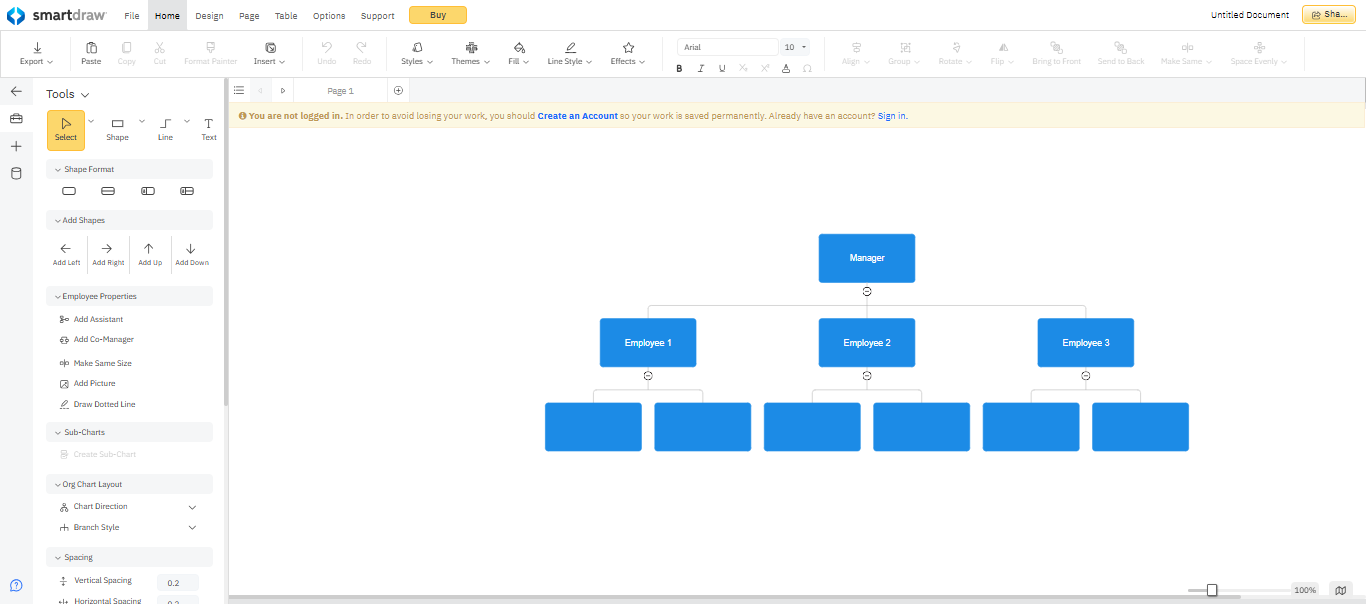 creatore di organigrammi online