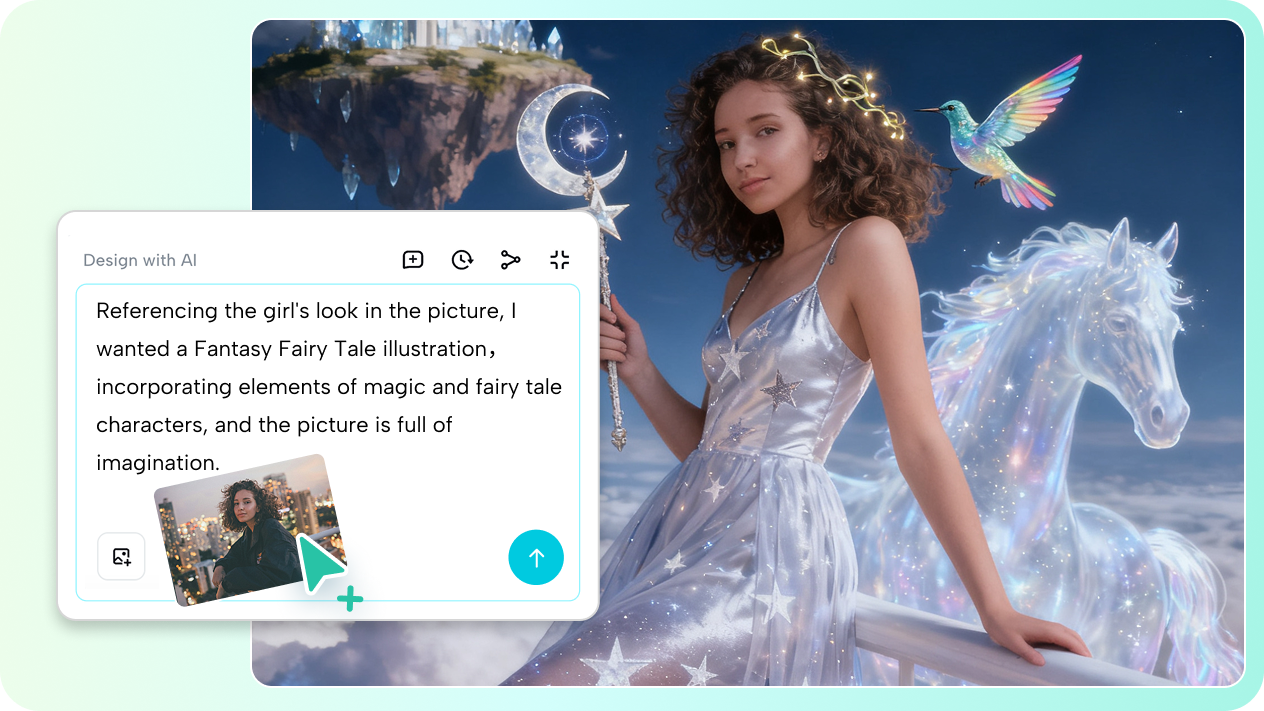 Generate images from text prompts with the CapCut AI design tool