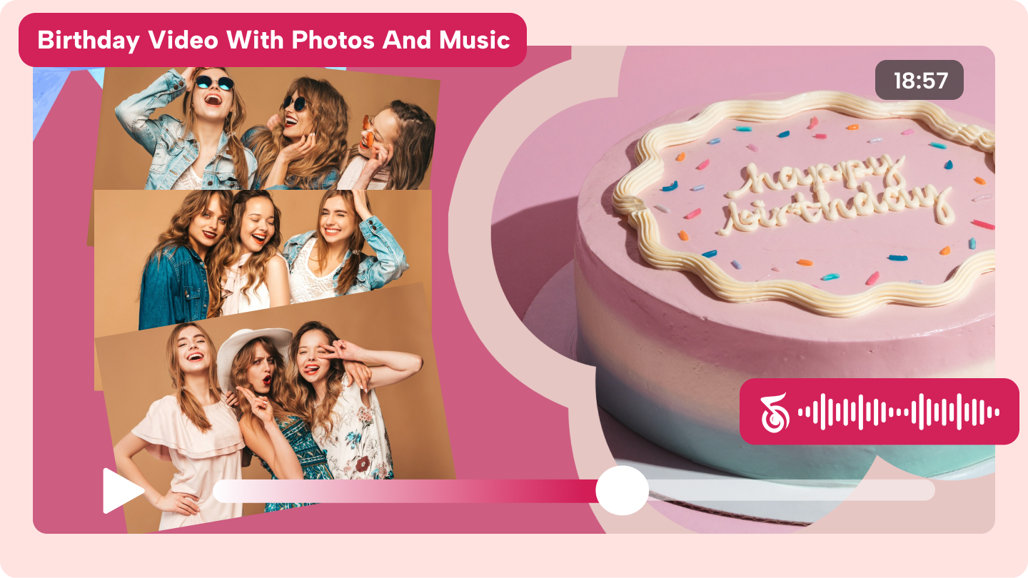 how to make birthday video with pictures and music