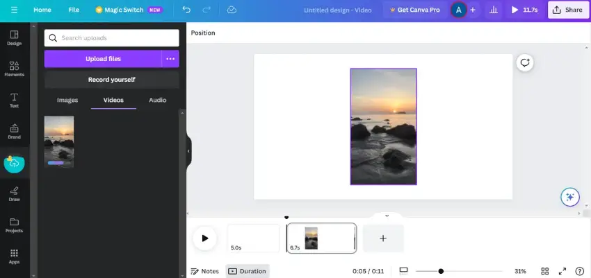 Canva online video editor
