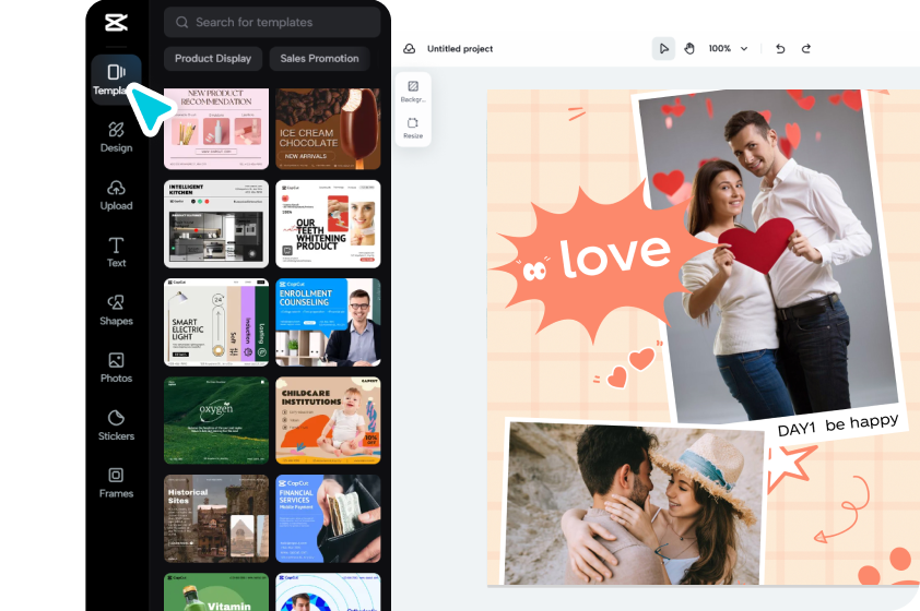 Choose a template and layout