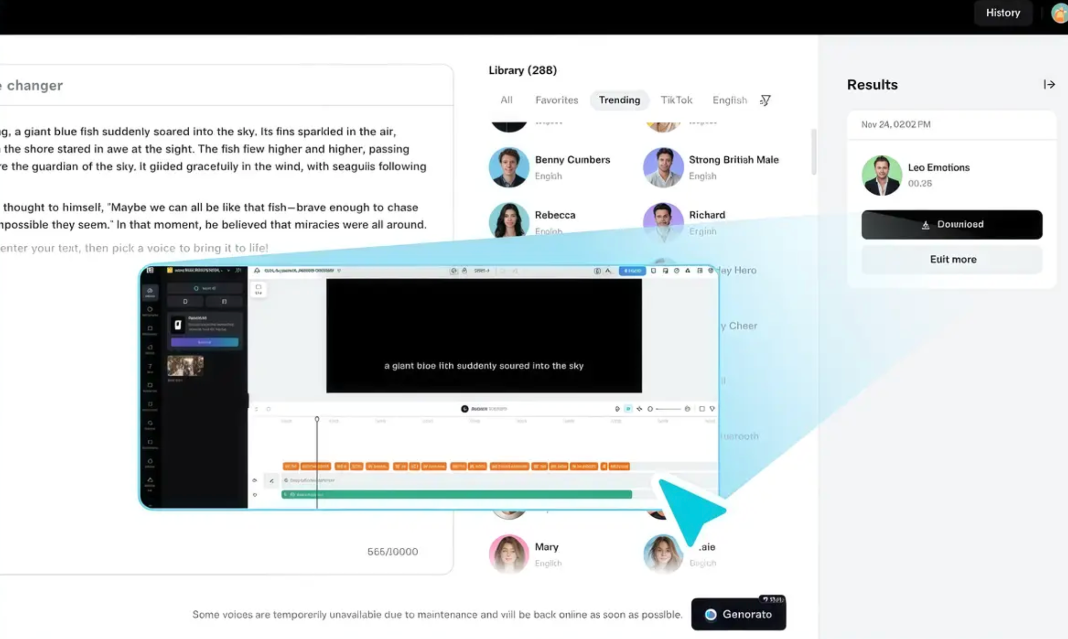 Download or Edit Your Voice Over