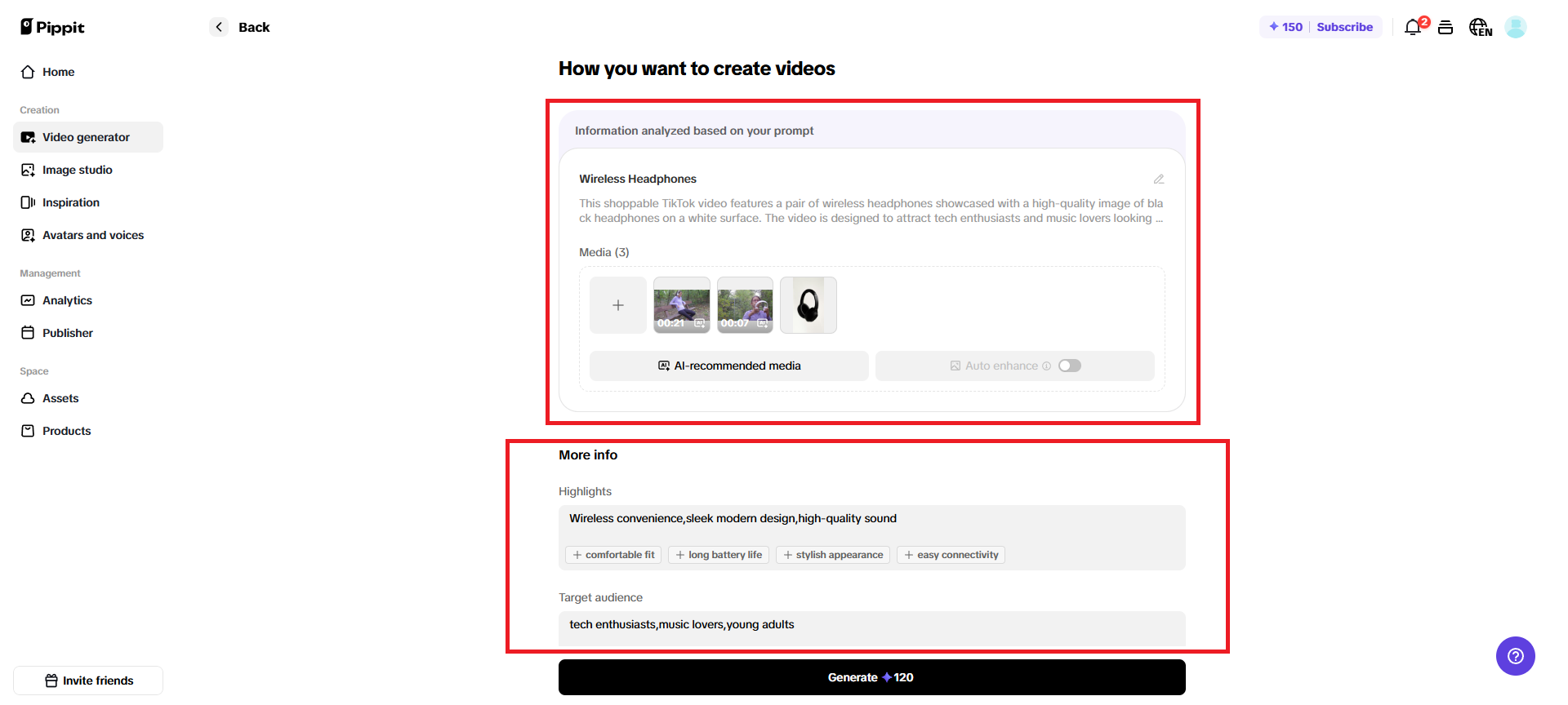 Provide details for creating your shoppable video