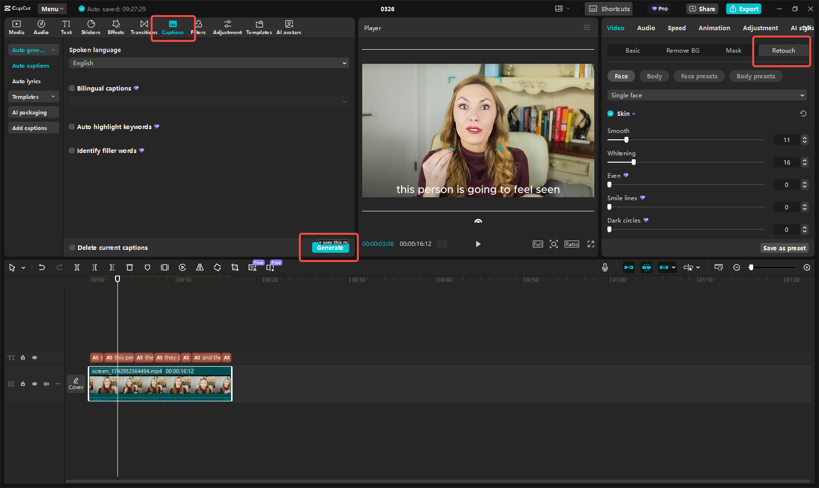 Edit and enhance the recording