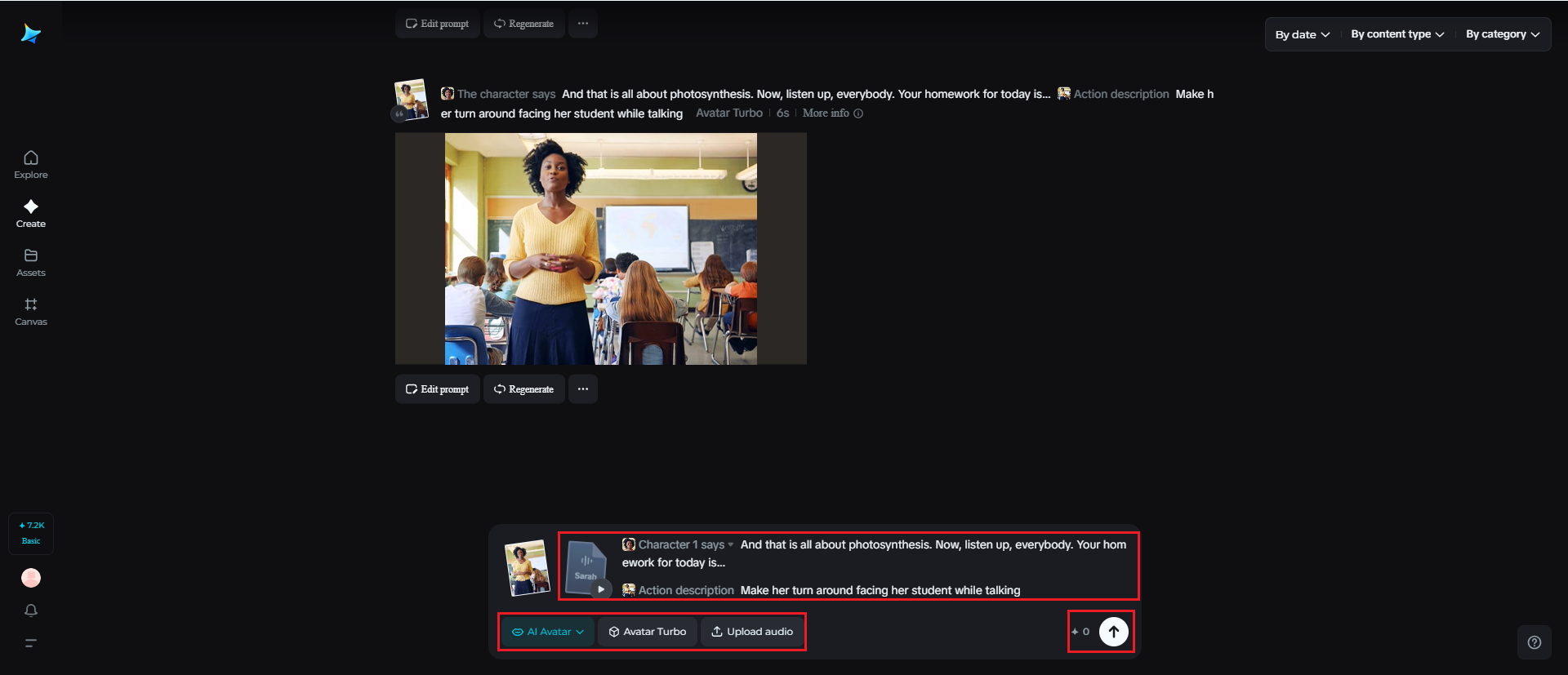 Gere sua imagem em movimento