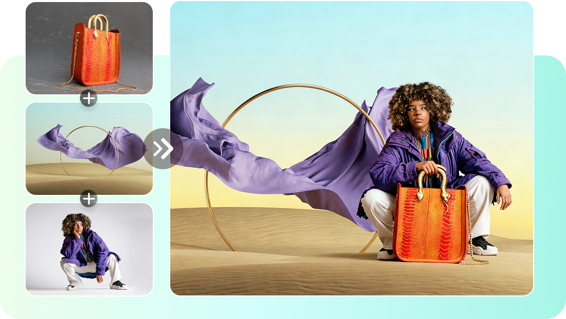 Multi-image fusion with CapCut's Seedream 4.0 image generator