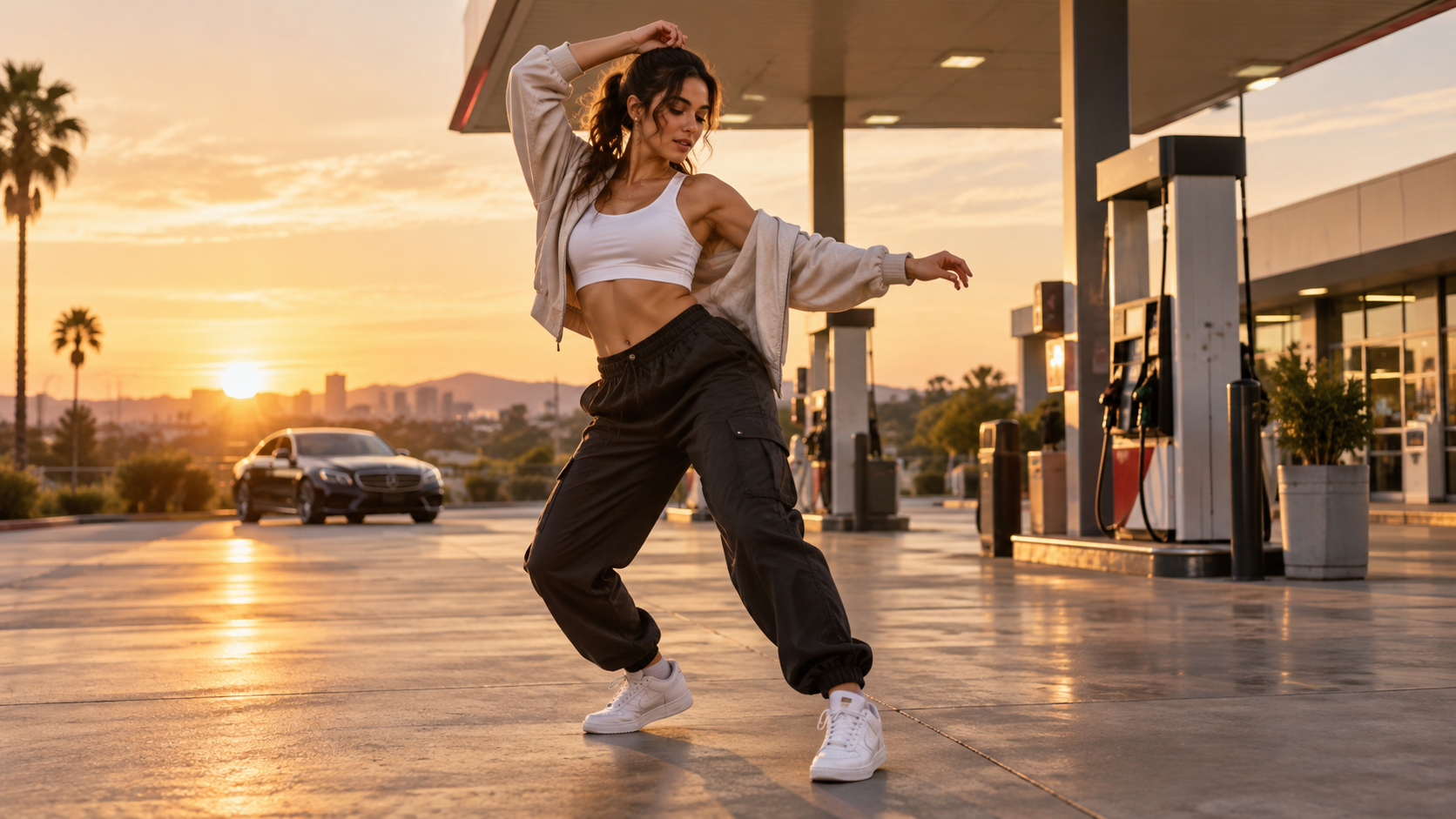 gas station dance AI prompts cover