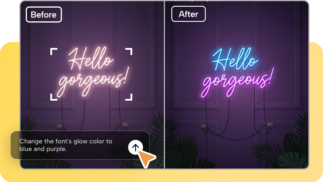  Refine or remove any detail of your neon text