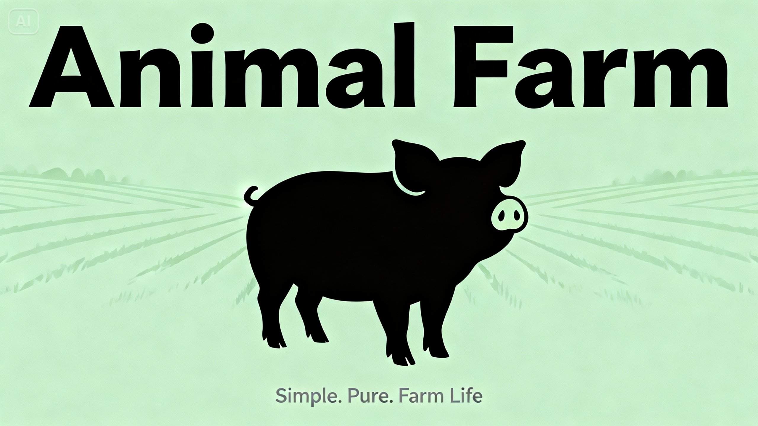 minimalist animal farm poster