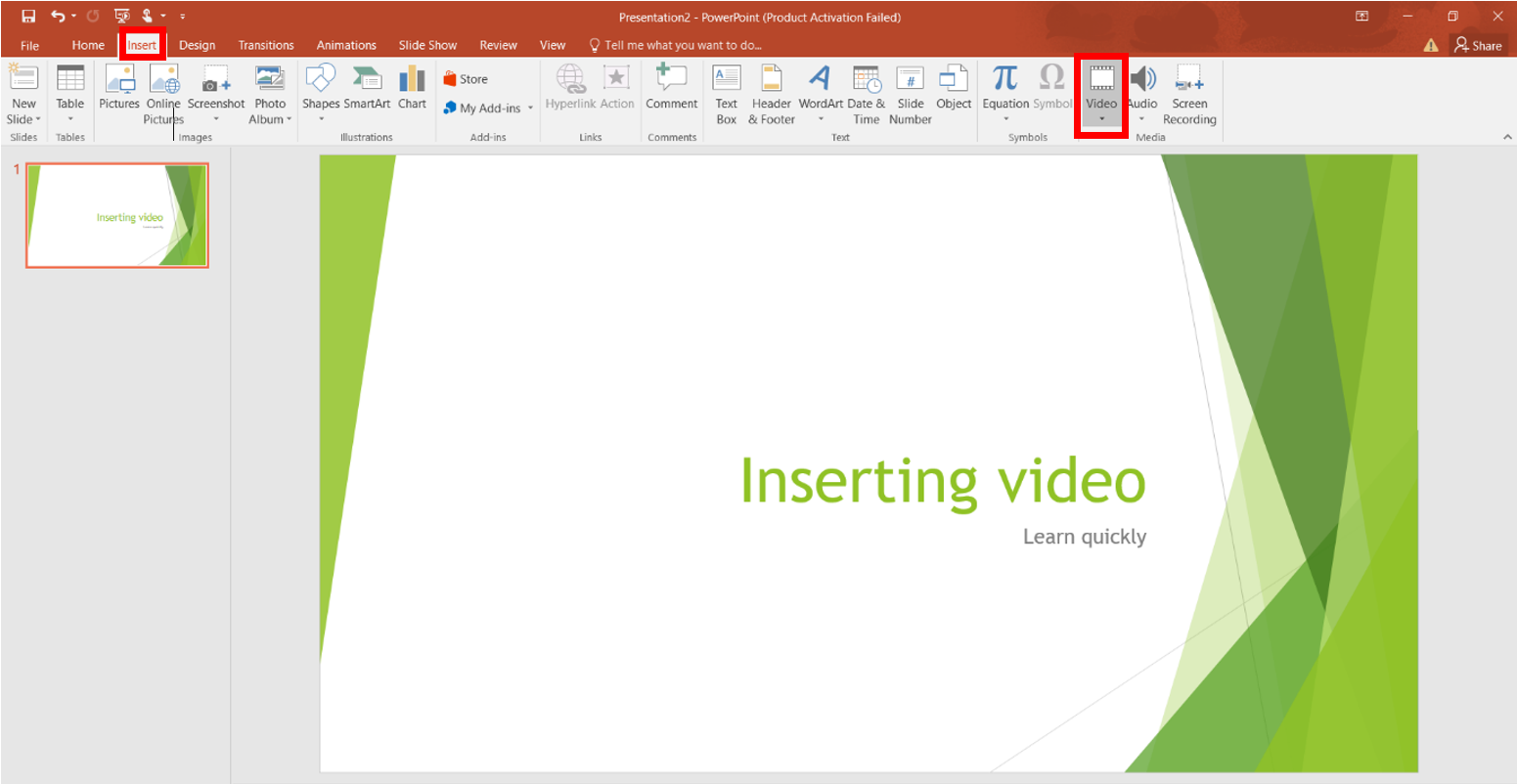 Abre la pestaña de insertar.