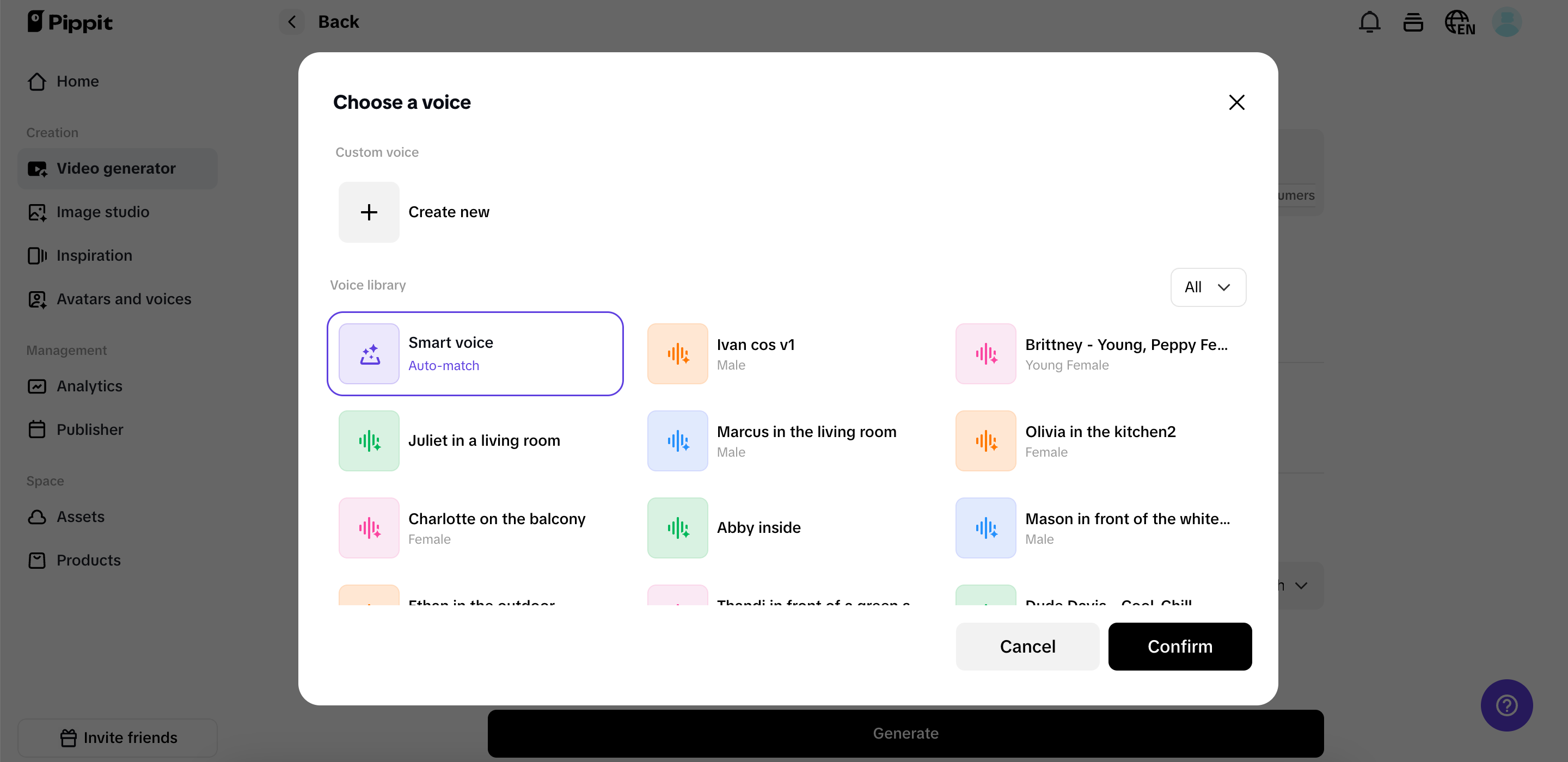 Different voice support