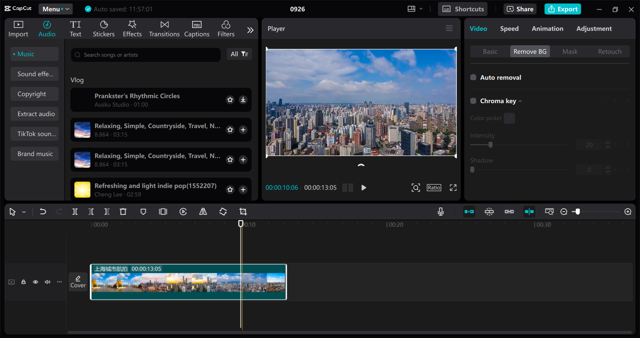 HSL color control, CapCut PC