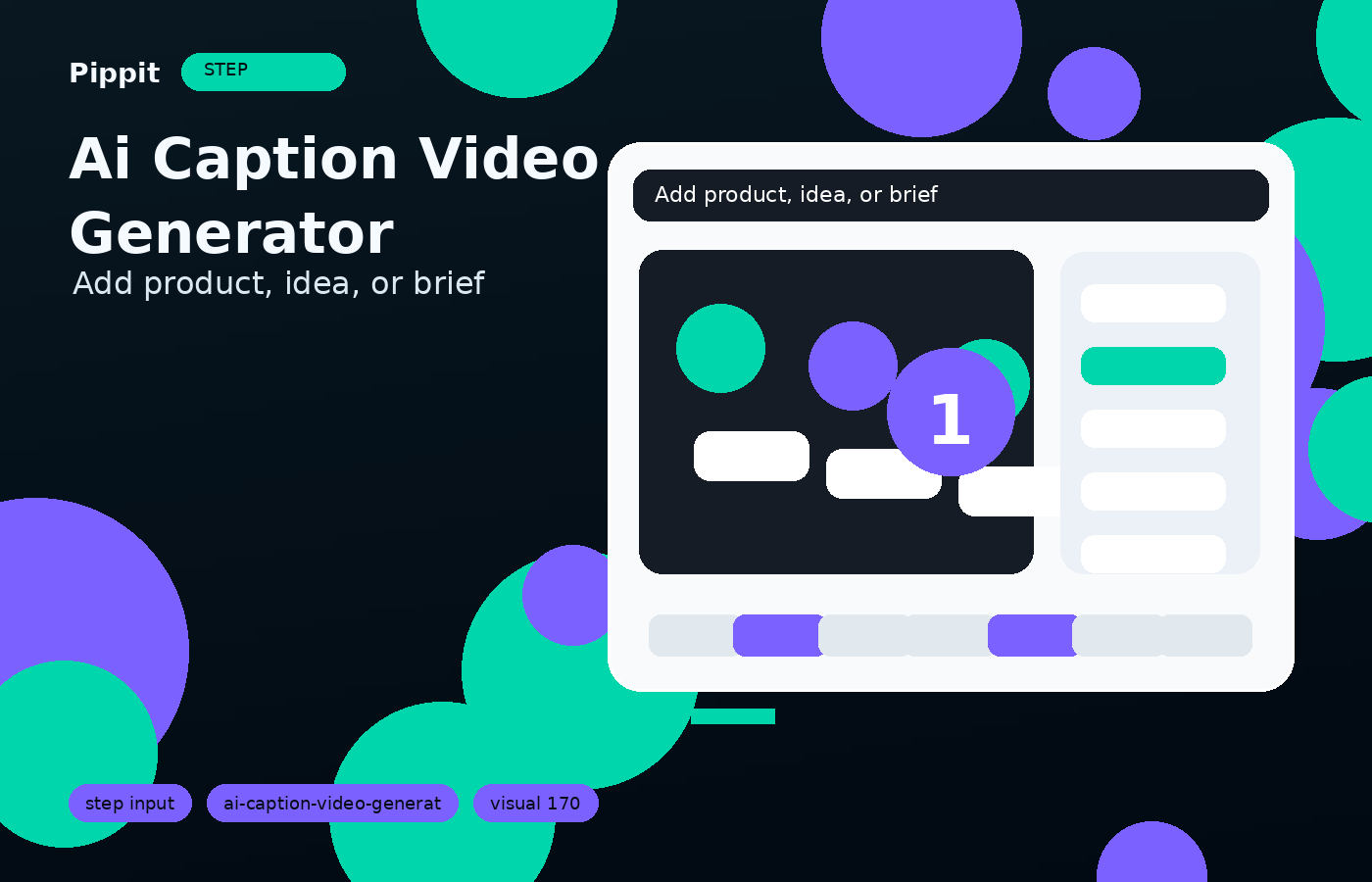 ai caption video generator input step in Pippit