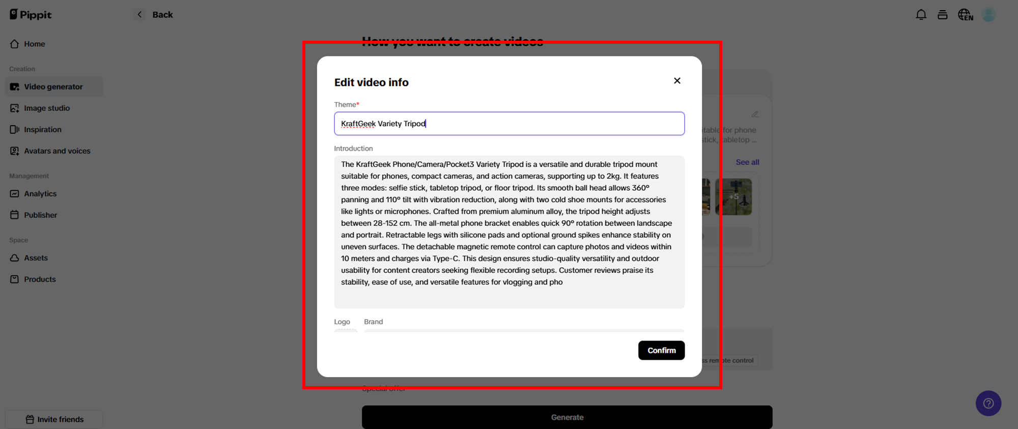 Upload your photos or clips