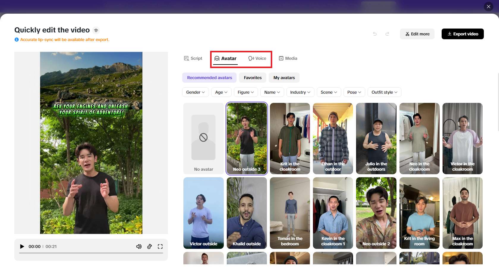 AI-generated voices & avatars