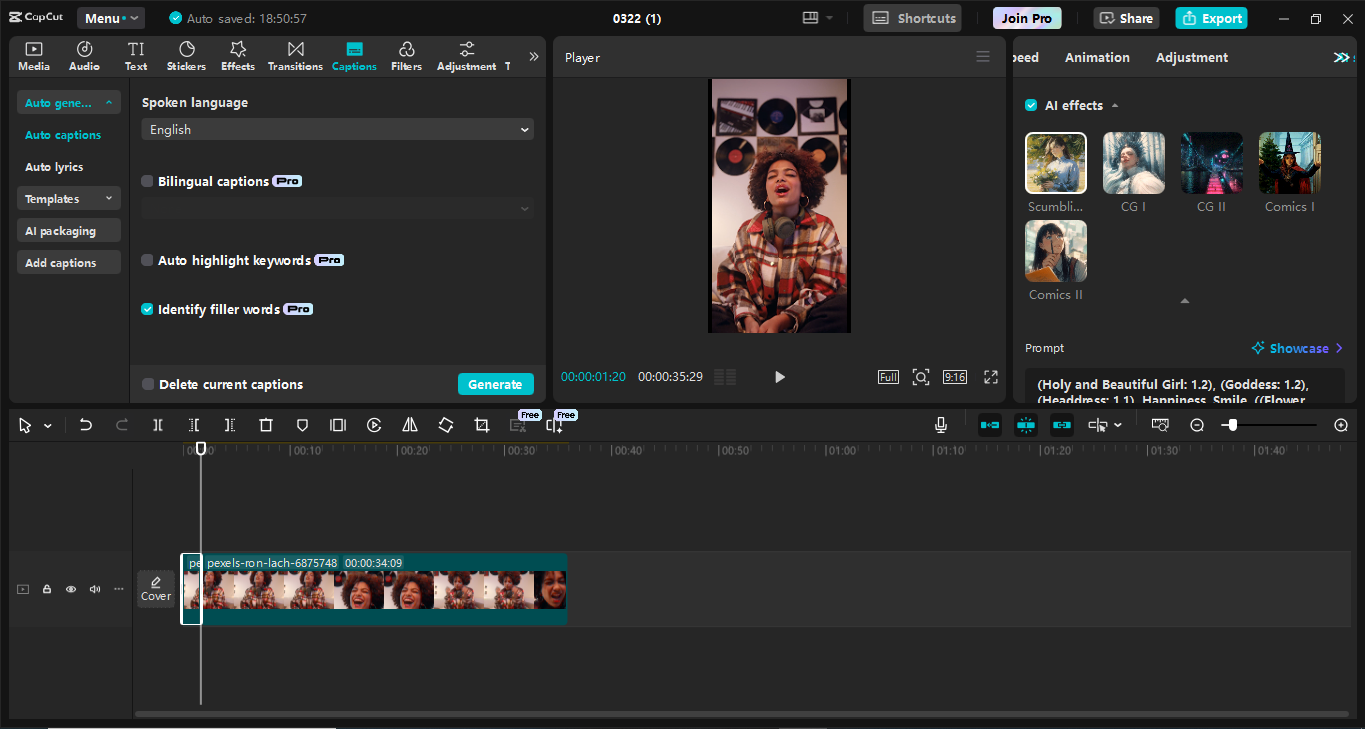 CapCut desktop video editor interface