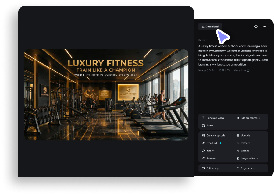 Refine, upscale, and download