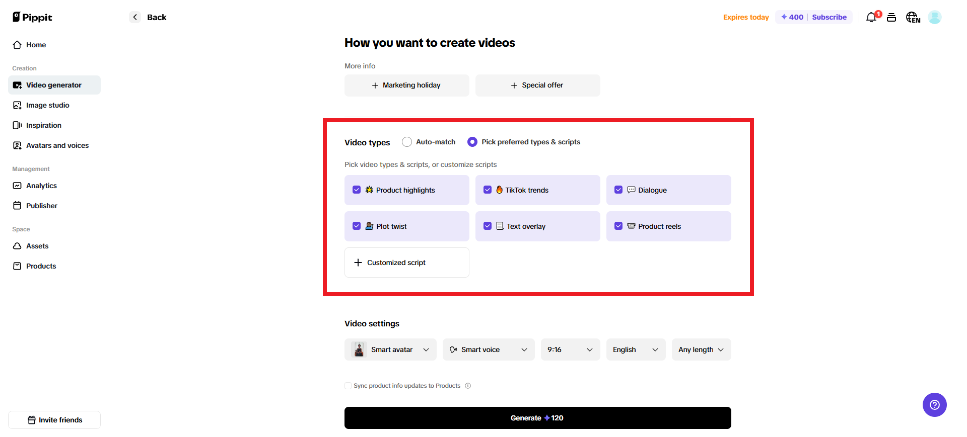 Let AI create your video script
