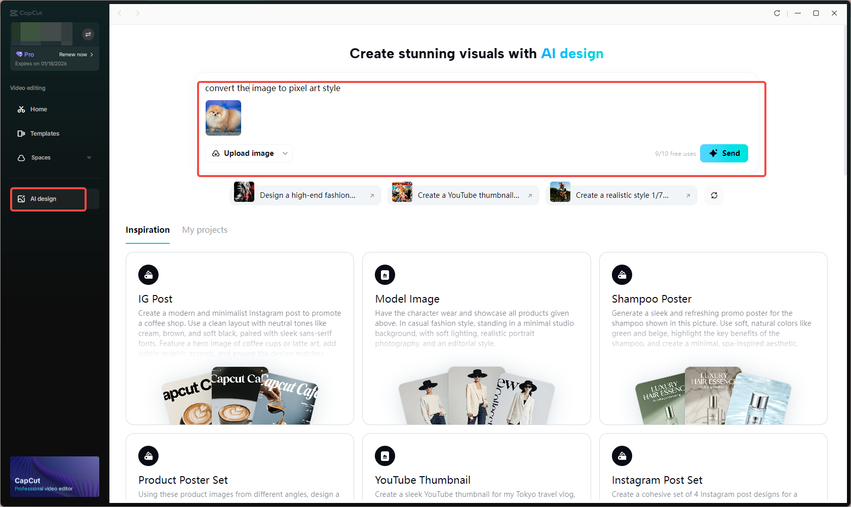 Enter a text prompt for pixel art image conversion