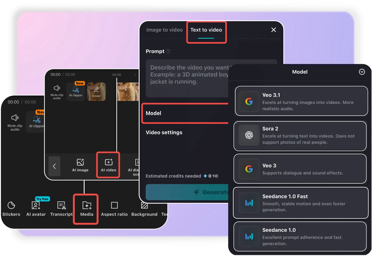 Generate Videos on Mobile Anytime