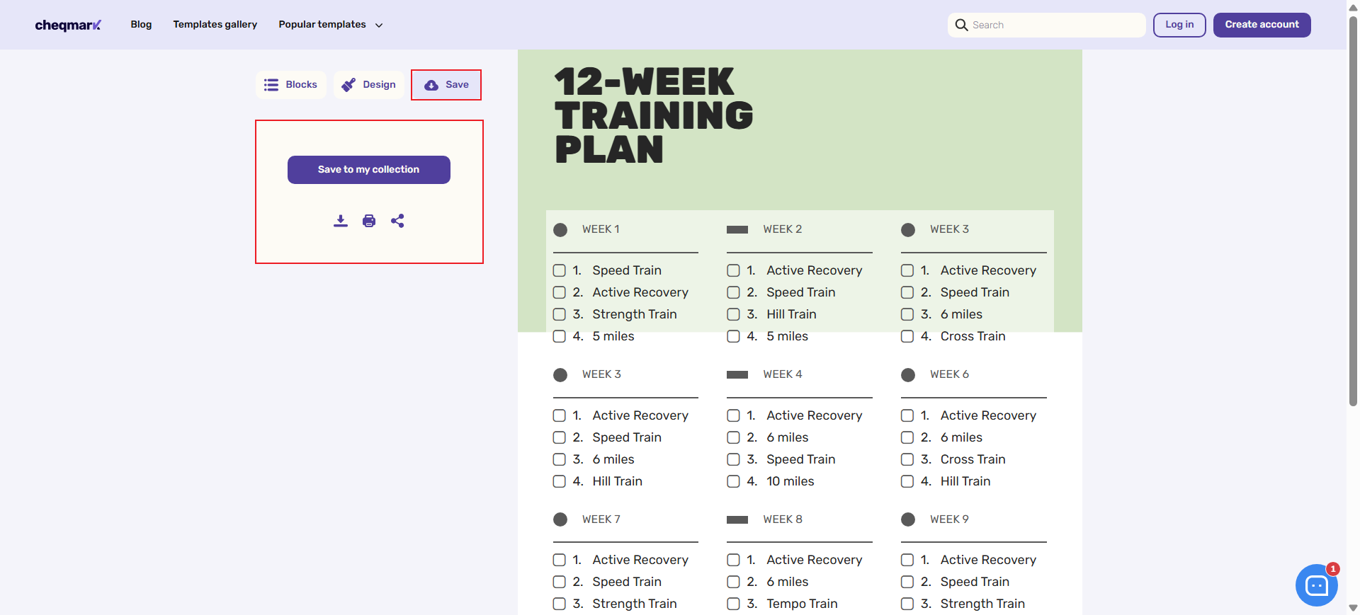 Create checklist online