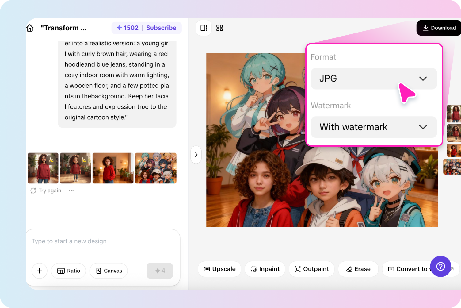 Редактирование и экспорт