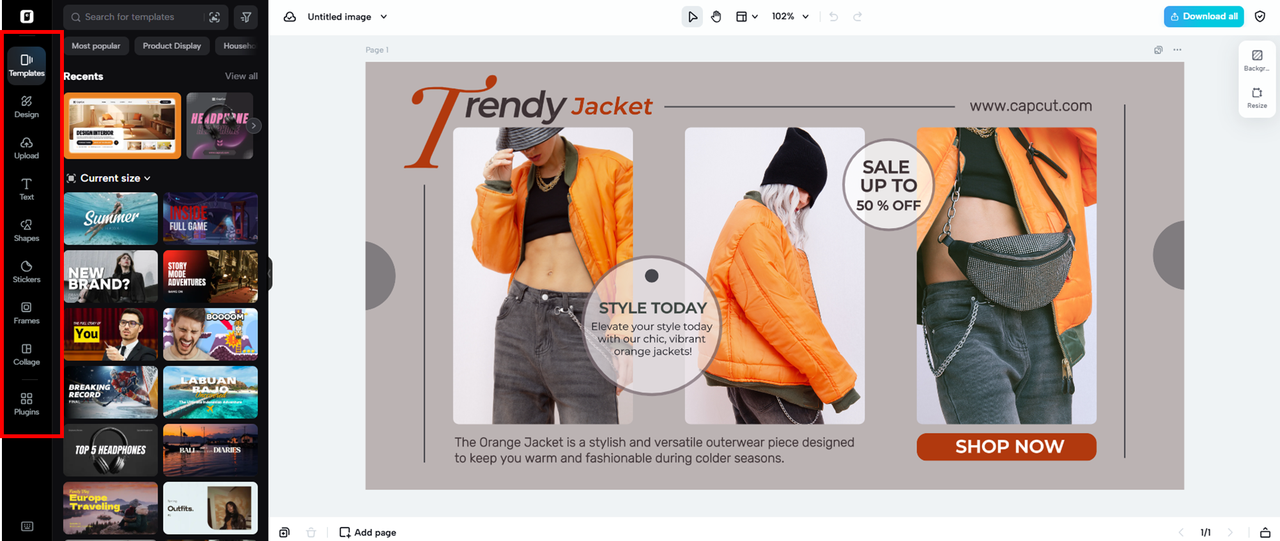 Choose a template and customize
