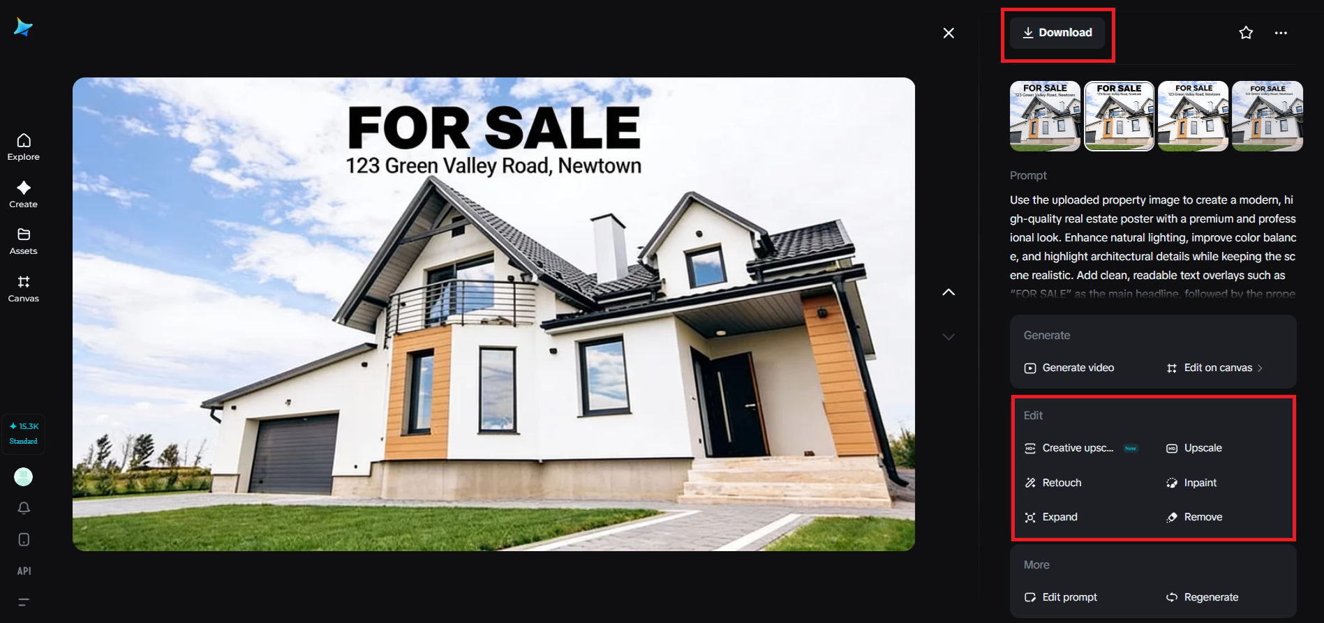 ทบทวน ปรับแต่ง และดาวน์โหลดโปสเตอร์สุดท้าย