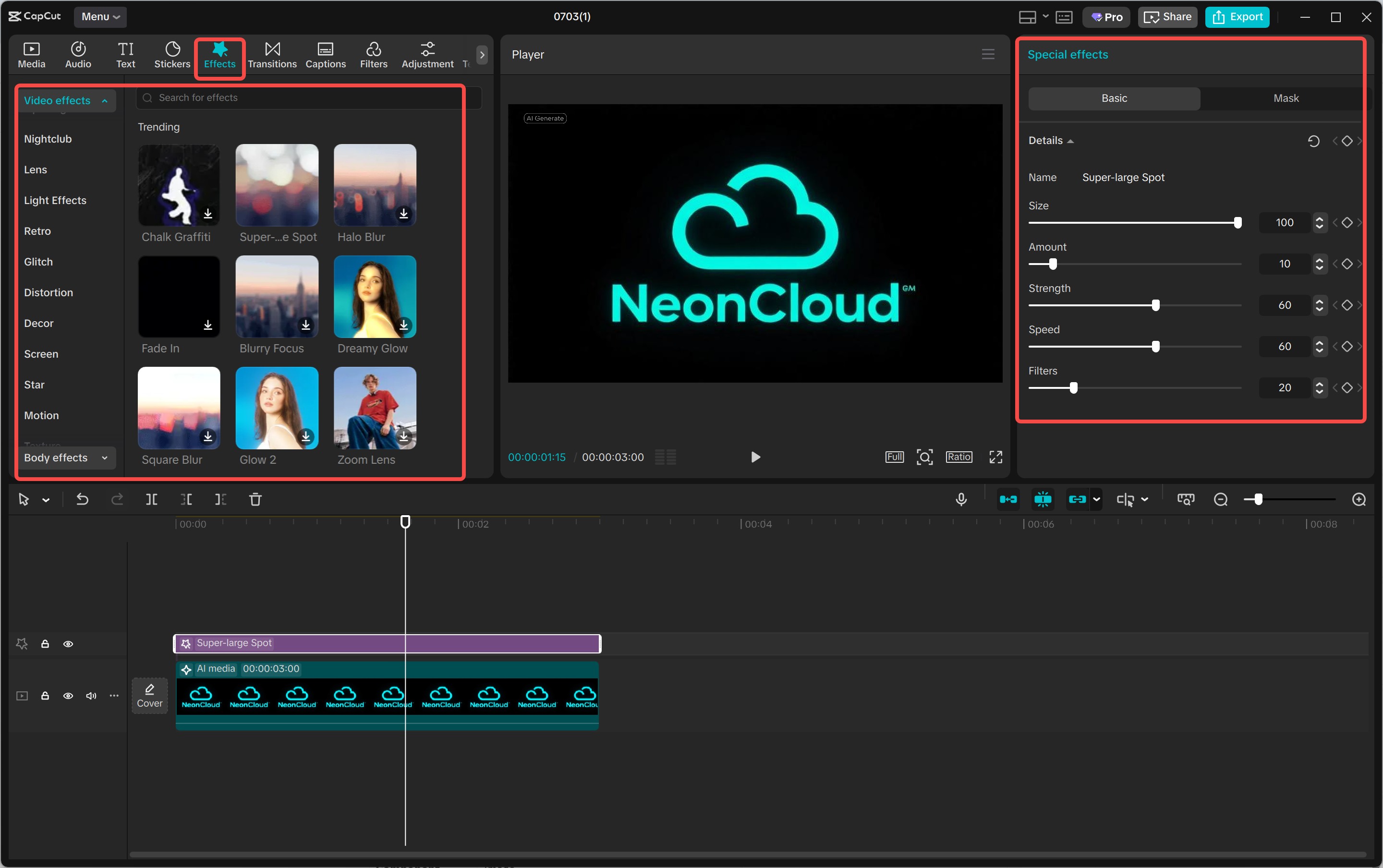 Créer le logo dans l'éditeur vidéo de bureau CapCut