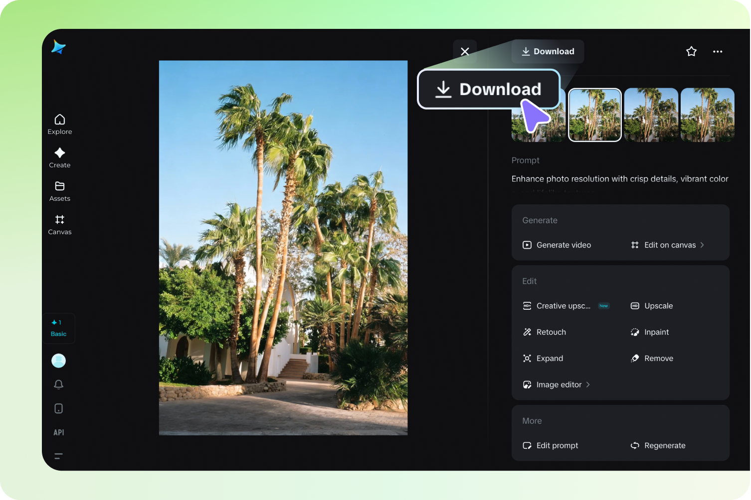 Descarga tu imagen mejorada
